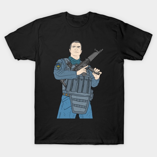 a Dutch police officer of the DSI. T-Shirt by JJadx